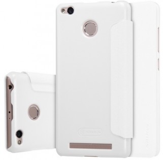 Кожаный чехол книжка Nillkin Sparkle Series для Xiaomi Redmi 3 Pro White SP-LC